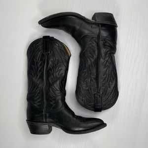 Nocona Black Western Women Cowgirl Boots size 5 1/2 5.5 coastal cowgirl